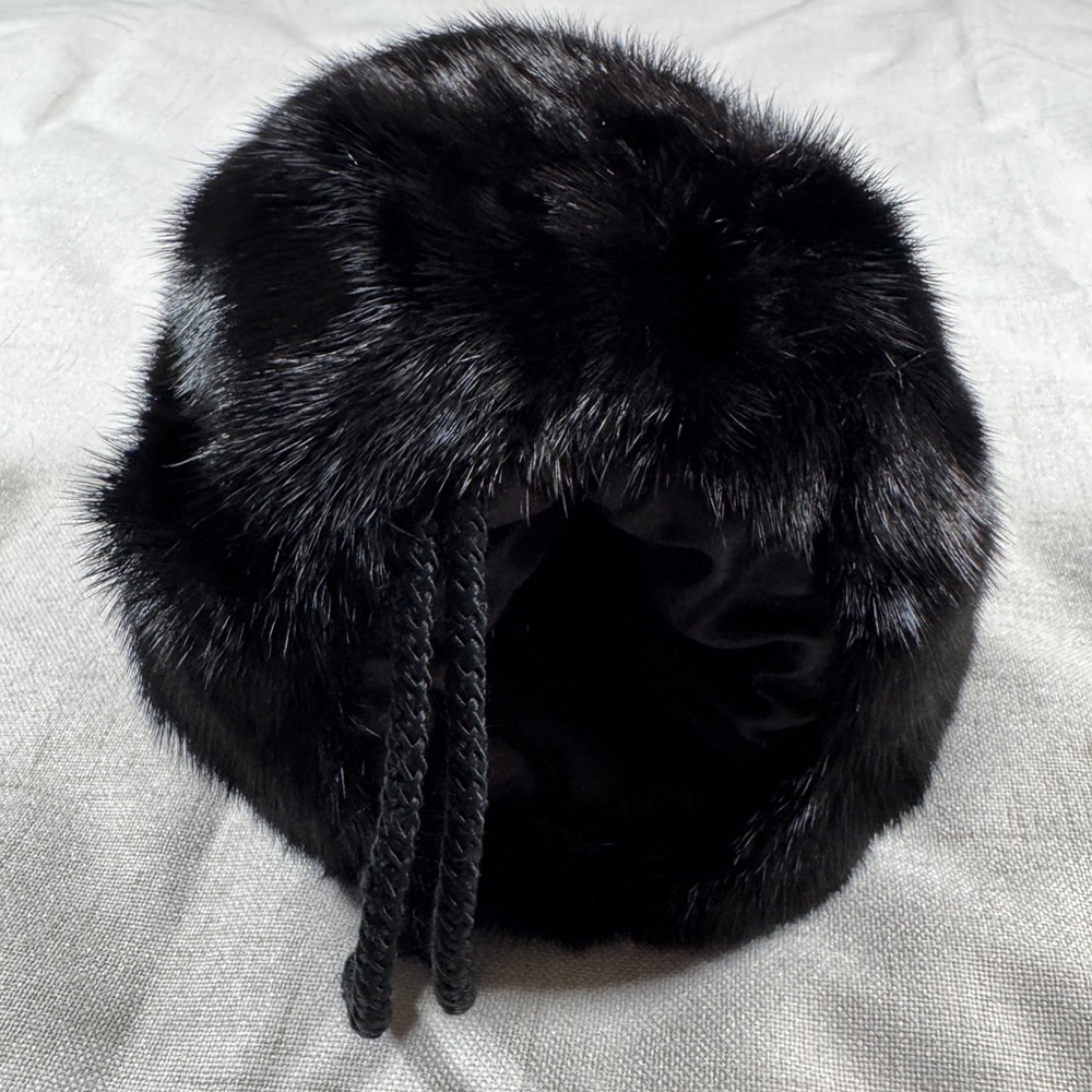 ✨ Luxe Vintage Glossy Black Mink Fur Muff ✨ - Picture 7 of 10